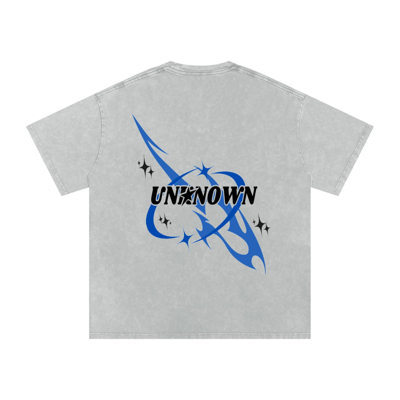 Royal Blue Unknown Washed Oversized T-Shirt