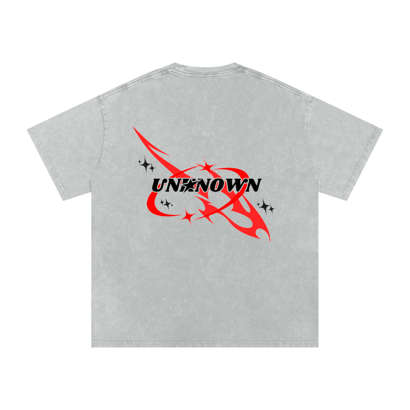 Red Unknown Washed Oversized T-Shirt